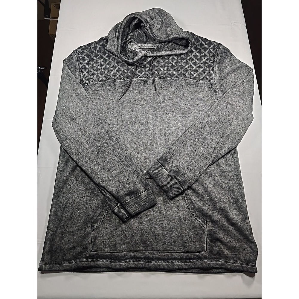 Buckle BKE Black Men gray hoodie Grunge 2XL XXL Sweatshirt Long Sleeve‎